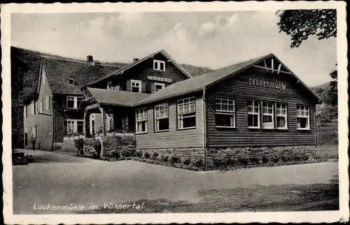 Ak Laukenmühle Lorch im Rheingau Hessen, Gasthaus Laukenmühle im Wispertal