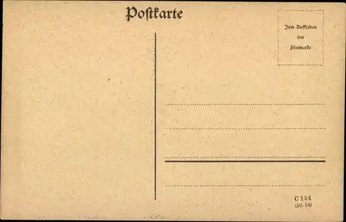 Künstler Ak Seitz, F., Blick auf ein Fachwerkhaus im Winter