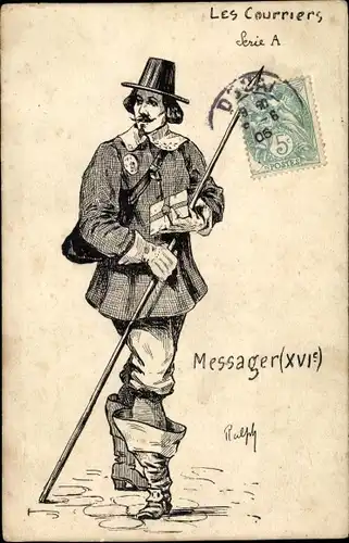 Künstler Ak Les Courriers Serie A, Messager XVIe Siecle
