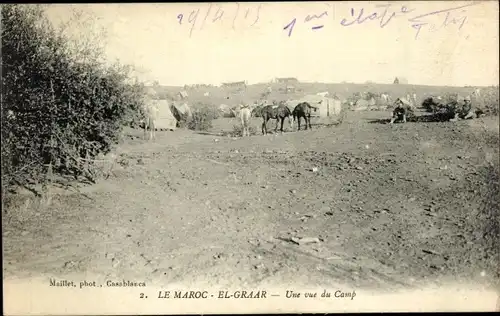 Ak El Graar Marokko, Vue du Camp