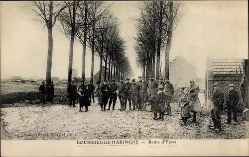 Ak Rousbrugge Roesbrugge Haringe Westflandern, Route d'Ypres