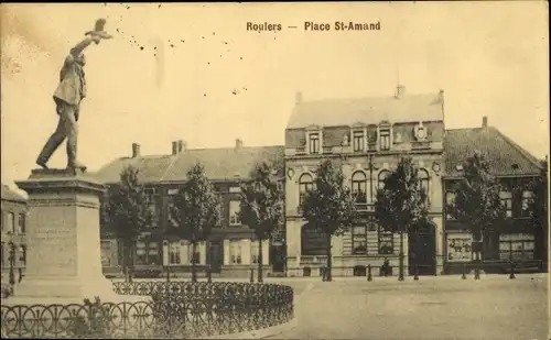 Ak Roeselare Roeselaere Rousselare Roulers Westflandern, Place St. Amand