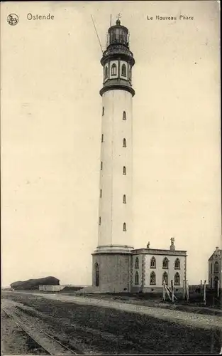 Ak Oostende Ostende Westflandern, De Nieuwe Vuurtoren, Leuchtturm