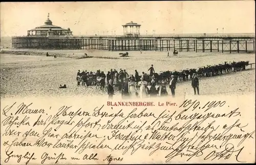 Ak Blankenberghe Blankenberge Westflandern, Le Pier, Strand