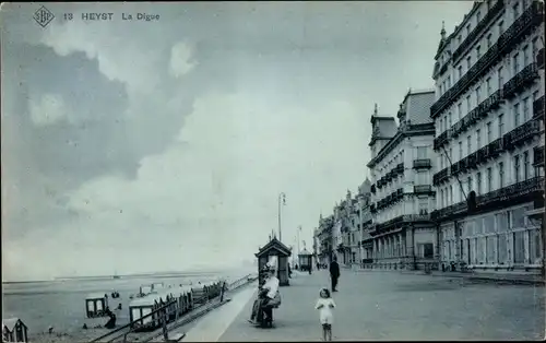 Ak Knokke Heist Heyst Knocke sur Mer Westflandern, La Digue