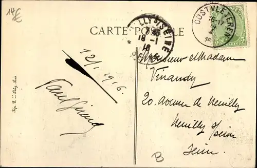 Ak Westvleteren Westflandern, Poperinghestraat en kerk