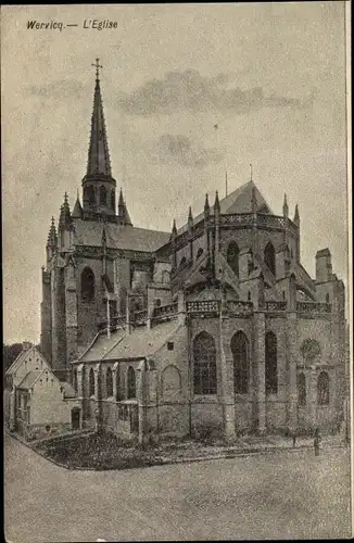 Ak Wervik Wervicq Westflandern, l'Eglise