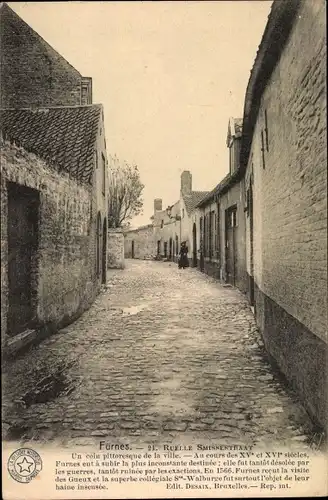 Ak Furnes Veurne Westflandern, Ruelle Smissestraat