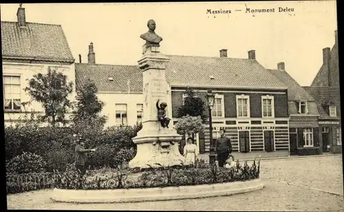 Ak Messines Mesen Westflandern, Monument Deleu