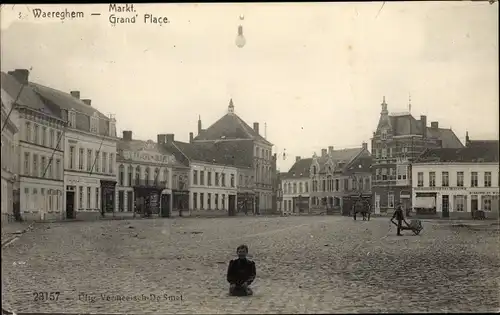 Ak Waregem Waereghem Wareghem Westflandern, Markt, Grand Place