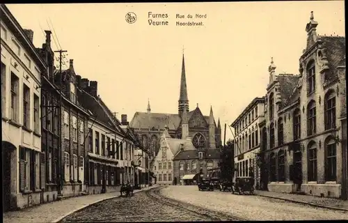 Ak Furnes Veurne Westflandern, Rue du Nord