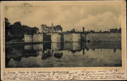 Ak Ypres Ypern Flandern, Porte de Lille (anciennes fortifications)