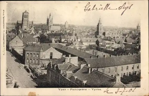 Ak Ypres Ypern Westflandern, Panorama