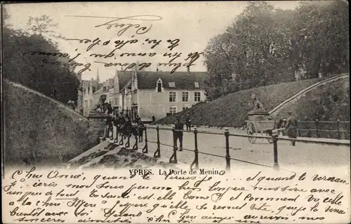 Ak Ypres Westflandern Belgien, La Porte de Menin