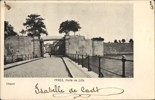 Ak Ypres Westflandern Belgien, Porte de Lille