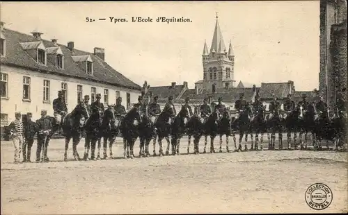 Ak Ypres Westflandern Belgien, L'Ecole d'Equitation, Reiter