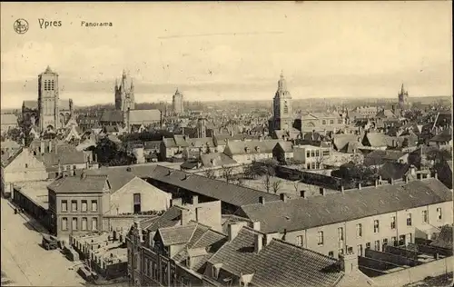 Ak Ypres Ypern Flandern, Panorama