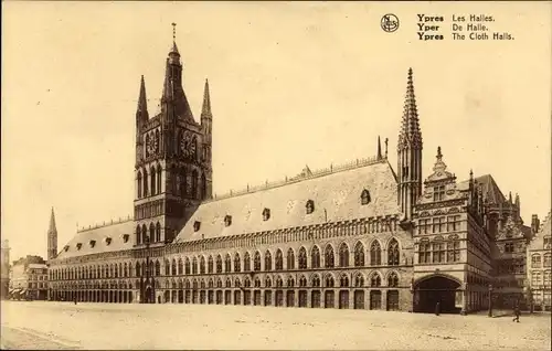 Ak Ypres Flandern, Les Halles