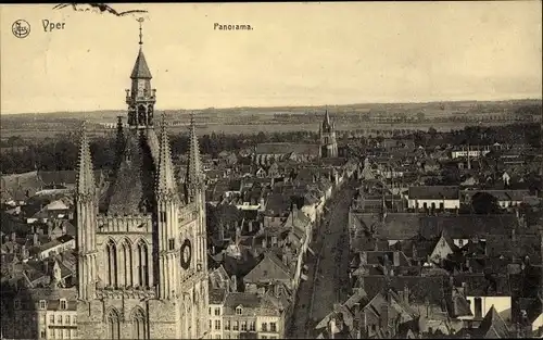 Ak Ypres Yper Flandern, Panorama