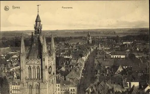 Ak Ypres Westflandern Belgien, Panorama