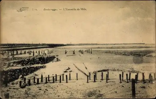 Ak Zeebrugge Westflandern, l'Ensemble du Mole