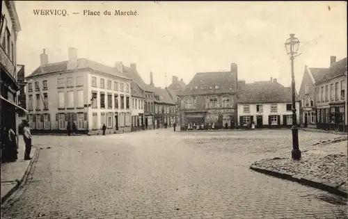 Ak Wervik Wervicq Westflandern, Place du Marché