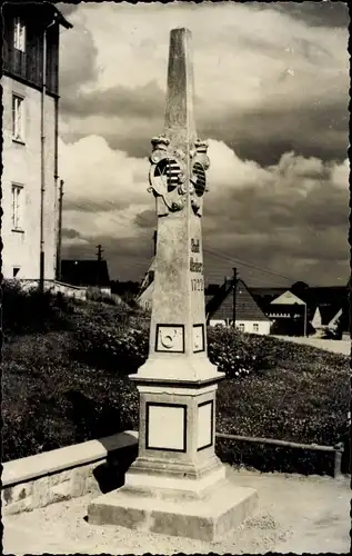 Ak Altenberg im Erzgebirge, Postsäule