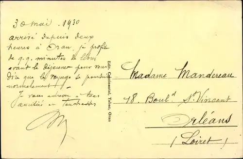 Ak Scenes et Types, Un sourdi, M'esieu, arabisches Kind, bettelnd