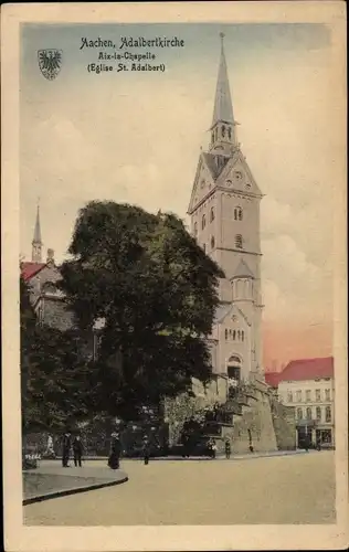 Ak Aachen in Nordrhein Westfalen, Adalbertkirche, Wappen