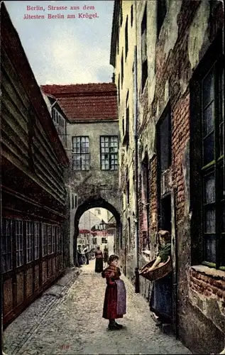 Ak Berlin Mitte, Hof im Krögel