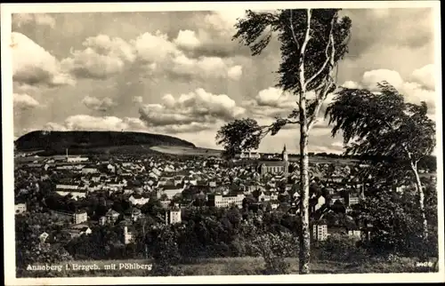Ak Annaberg Buchholz im Erzgebirge, Panorama mit Pöhlberg
