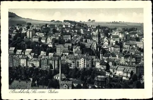 Ak Annaberg Buchholz im Erzgebirge, Gesamtansicht Buchholz, Kirche