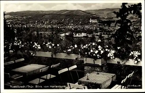 Ak Rudolstadt in Thüringen, Blick vom Marienturm