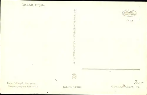 Ak Jöhstadt im Erzgebirge Sachsen, Totale