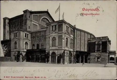 Ak Bayreuth in Oberfranken, Wagnertheater