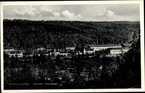 Ak Pirna an der Elbe, Pionier-Kaserne