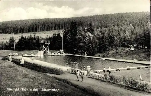 Ak Altenfeld Großbreitenbach in Thüringen, Schwimmbad