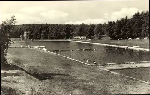 Ak Großbreitenbach in Thüringen, Schwimmbad