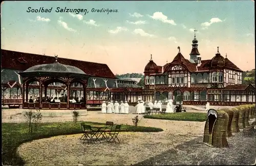 Ak Bad Salzungen in Thüringen, Gradierhaus, Pavillon