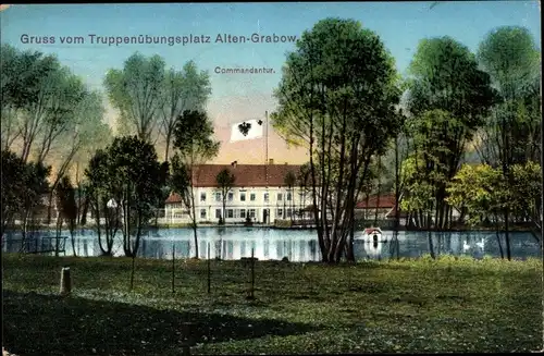 Ak Altengrabow Möckern in Sachsen Anhalt, Truppenübungsplatz, Kommandantur
