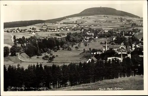 Foto Ak Bärenstein im Obererzgebirge, Panoramablick auf den Ort mit Landschaft