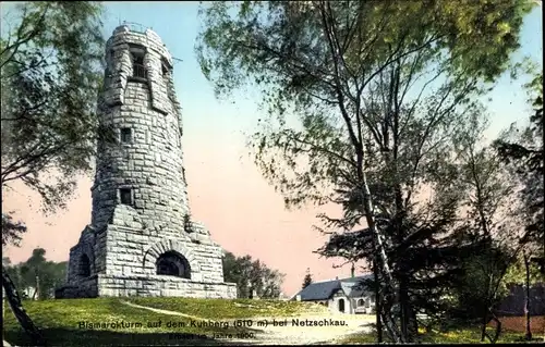 Ak Netzschkau im Vogtland, Bismarckturm auf dem Kuhberg