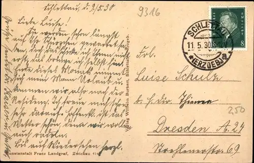 Ak Schlettau im Erzgebirge, Panorama mit dem Scheibenberg