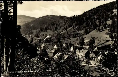 Ak  Rohrbach im Sorbitztal, Blick auf den Ort von einem Berg aus