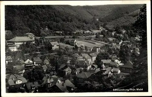 Ak Schwarzburg im Schwarzatal Thüringen, Panorama vom Ort