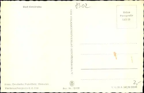 Ak Bad Gottleuba in Sachsen, Teilansicht
