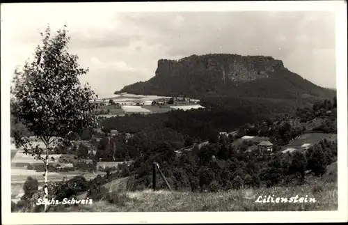 Foto Ak Bad Schandau an der Elbe, Lilienstein