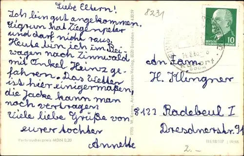 Ak Zinnwald Georgenfeld Altenberg im Erzgebirge, Ortsansicht