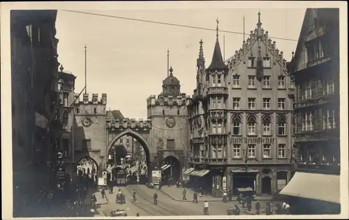 Ak München, Karlstor von der Neuhauserstraße gesehen, Hotel Deutscher Hof