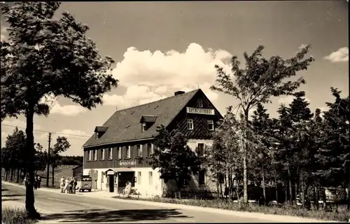 Ak Zinnwald Georgenfeld Altenberg im Erzgebirge, Grenzsteinhof